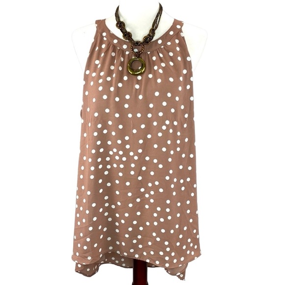 Torrid Polka Dot Sleeveless Blouse - Picture 3 of 7